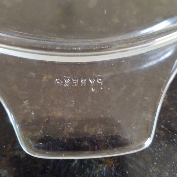 PYREX BUTTERFLY GOLD CASSEROLE DISH  REPLACEMENT LID 475 C-31 FLAT TAB HANDLES - Picture 2 of 7